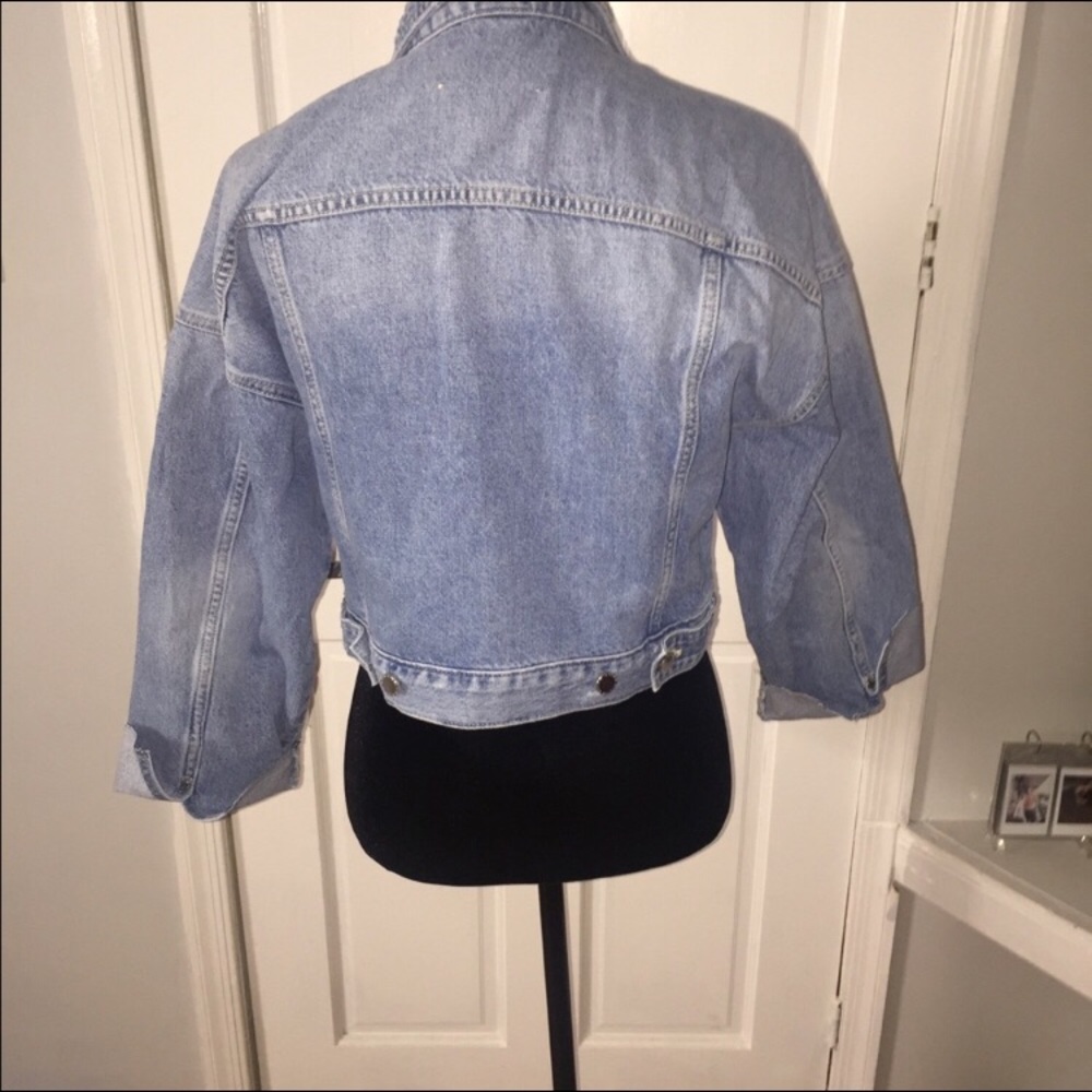 H&M Relaxed Fit Denim Jean Jacket SZ 2 & 4 - Picture 4 of 6